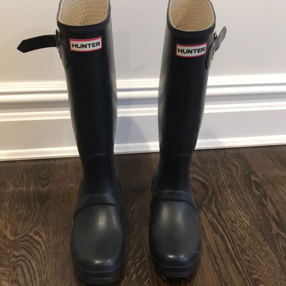 Navy Blue Hunter Boots